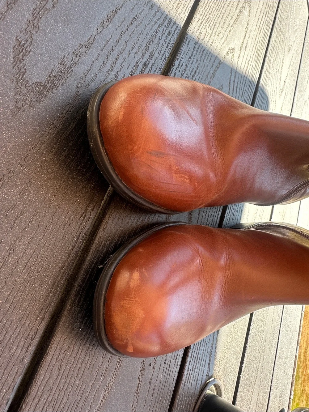 Ciao Bella Leather Cognac Knee High Boots Size 5 1/2
